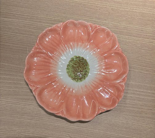 Prato Sobremesa Flor Rosa