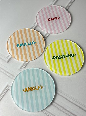 Set 4 porta copos dolce far niente