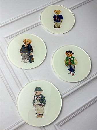 Set 4 porta copos teddy