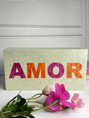 Quadro Amor marmorizado