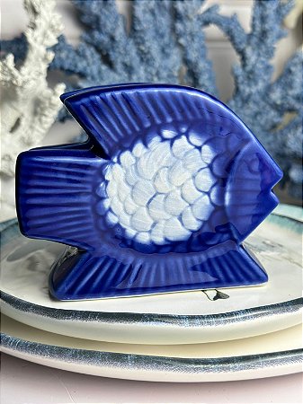 Porta guardanapo Peixe azul