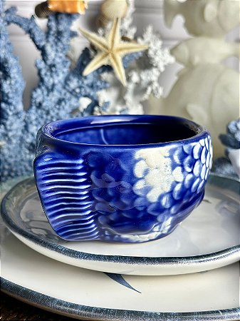 Bowl Peixe azul rústico M