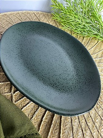 Prato sobremesa oval orgânico greenery 2