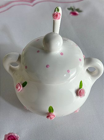 Açucareiro artesanal mini flor