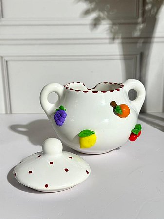 Açucareiro artesanal mini frutinhas