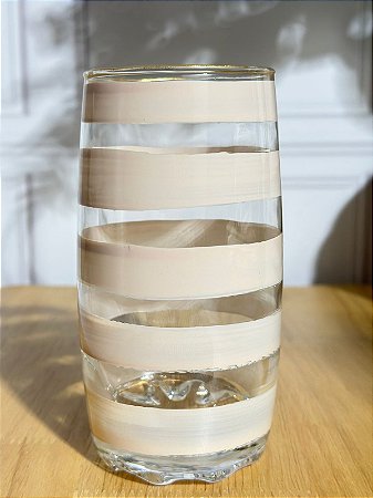 Copo artesanal listra bege