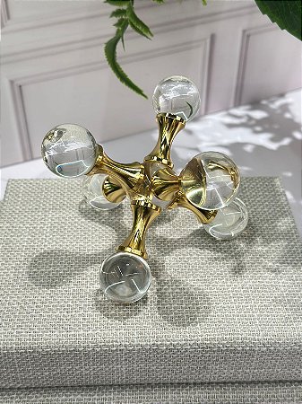 Esfera bola molecular cristal e metal