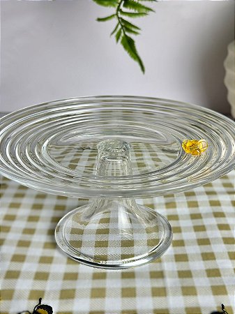 Prato bolo cristal little bee