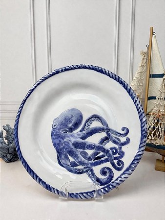 Prato Melamina Raso Polvo Azul