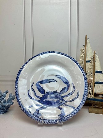 Prato Melamina Raso Siri Azul