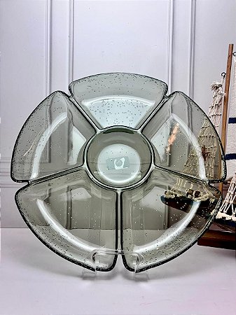 Petisqueira acrílica detalhe bolhas