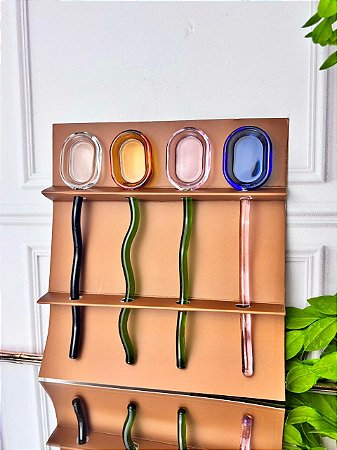 Caixa 4 mexedores drink orgânico borossilicato