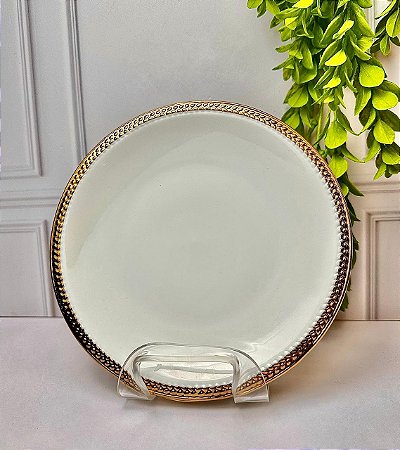 Prato porcelana sobremesa paddy