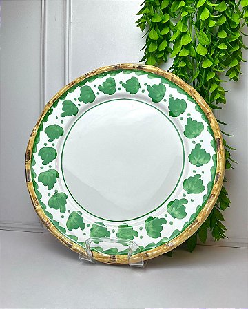 Prato raso colorful handmade verde 2