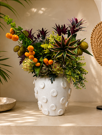 Vaso em Ceramica Branco