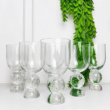 CJ 6 taças esfera transparente 400 ml