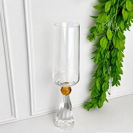 Taça vidro diamond champanhe âmbar 305 ml