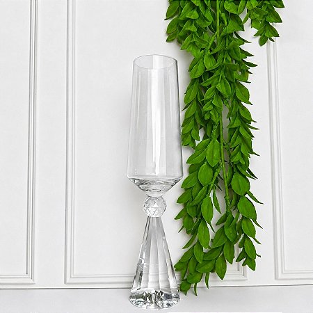 Taça vidro diamond champanhe transparente 305 ml