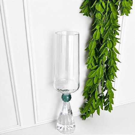 Taça vidro diamond champanhe verde 305 ml