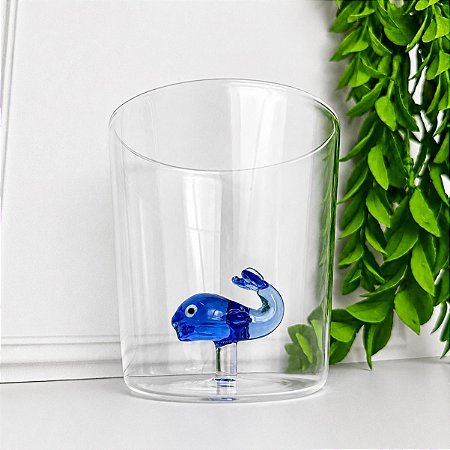 Copo borossilicato 3D luva baleia 350 ml