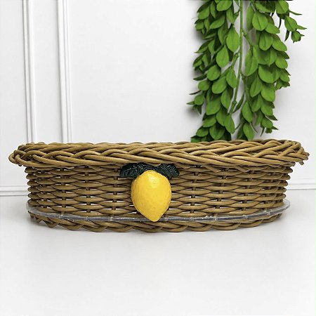 Cesta oval padeira limão