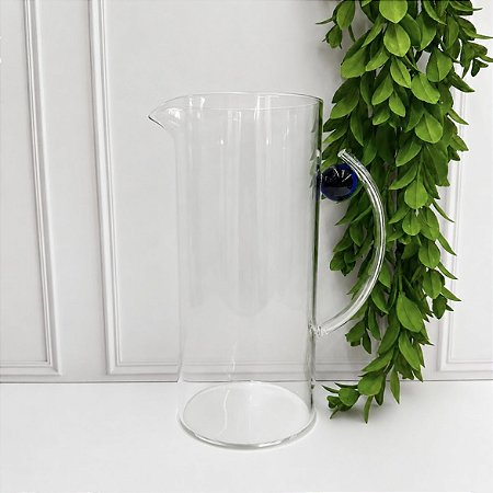 Jarra borossilicato detalhe azul 1100ml