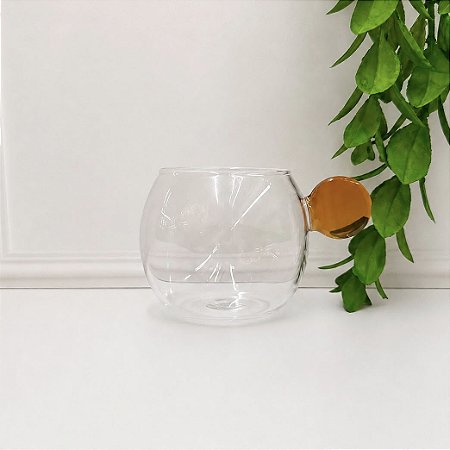 Xícara borossilicato esfera âmbar 100 ml
