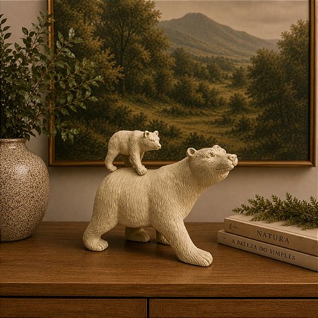 Escultura urso polirresina