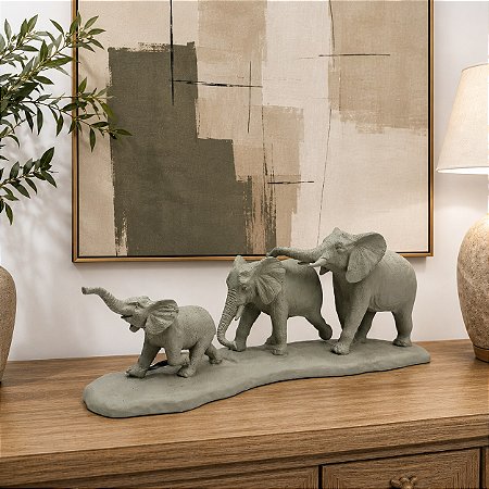 Escultura Família de Elefantes