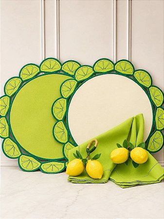 Kit mesa posta Limão (Compre por número de lugares)