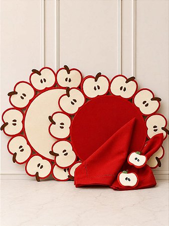 Kit mesa posta maçã (Compre por número de lugares)