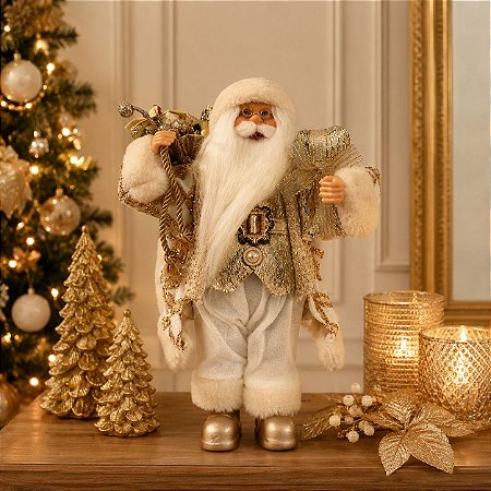 PAPAI NOEL EM PÉ CHAMPANHE