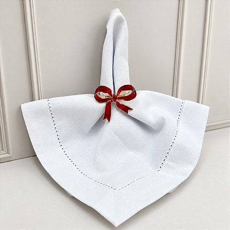 PORTA GUARDANAPO LAÇO ZINCO VERMELHO
