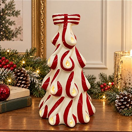 ÁRVORE NATAL CERÂMICA LED CANDY