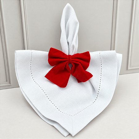 PORTA GUARDANAPO LAÇO VERMELHO