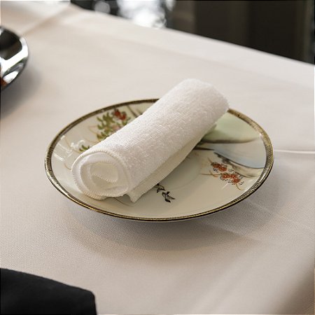 Toalha Oshibori Branco - Algodão, 20x20cm