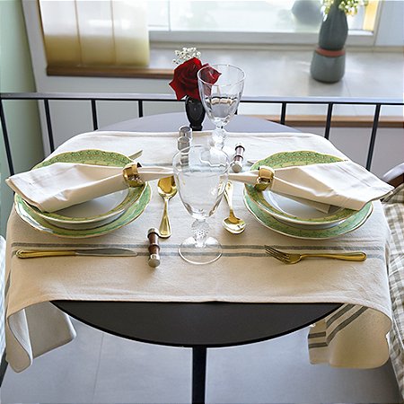 Conjunto Isabelle Off White e Juliana - 1 Trilho e 2 Guardanapos