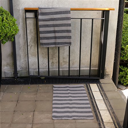 KIT Pano de Serviço para Limpeza -  Cinza, Algodão, 56x43cm (3 peças)