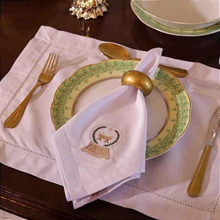 Guardanapo de Tecido Globo Nascimento Cristo - Coleção Páscoa