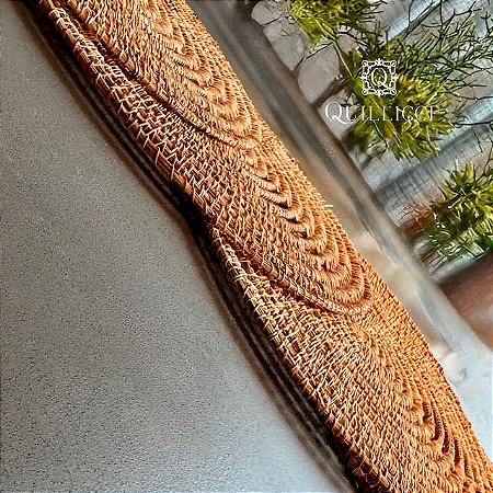 Lugar Americano Decorado Palm Natural 35cm | Fibra Natural