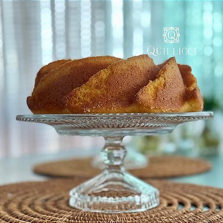 Prato para Bolo com Pé Angel Incolor 25,5cm | Vidro