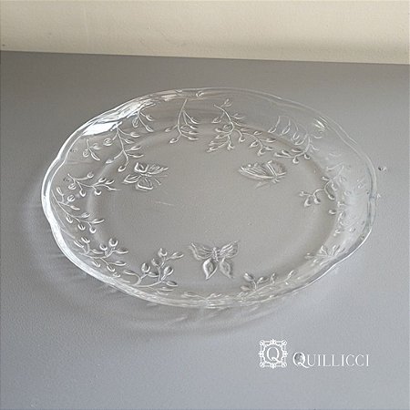 Travessa Retangular New Butterfly Incolor 31x20x3cm | Vidro