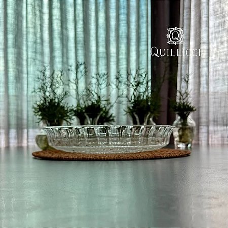 Prato para Bolo Angel Incolor 30x6cm | Vidro