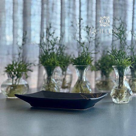 Travessa Retangular Pequena Jam Incolor 22x14cm | Vidro