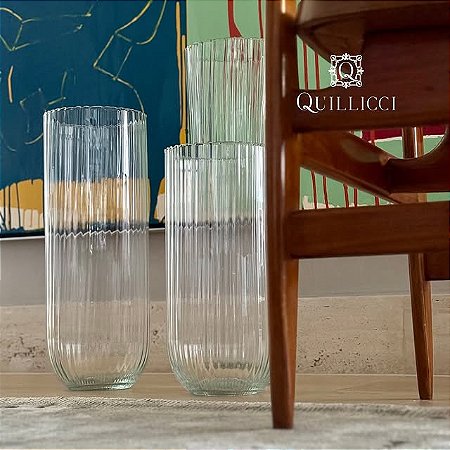 VASO DE VIDRO RIGADO