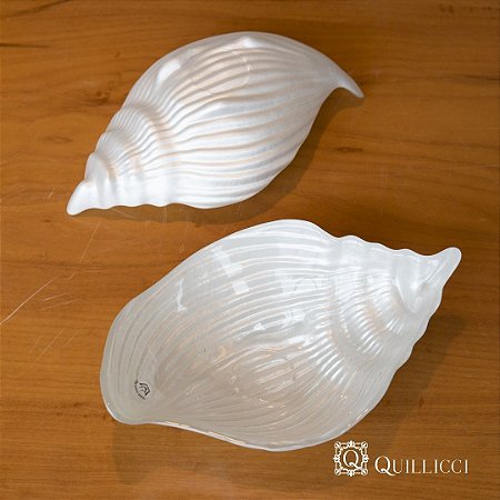 Petisqueira Formato Concha Branco Pérola M | Cerâmica