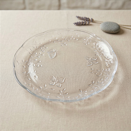 Prato Raso New Butterfly 26,5x27x2cm Cristal Ecológico