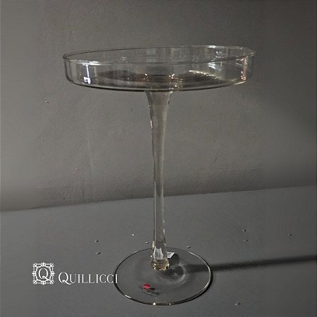 Prato com Pé Transparente Incolor | Vidro