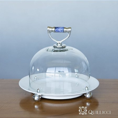 QUEIJEIRA COM TAMPA DE VIDRO SODALITA