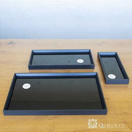 Bandeja Decorativa em MDF com Vidro